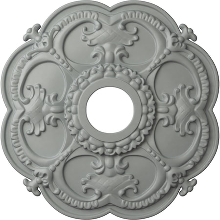 Ekena Millwork Rotherham Ceiling Medallion (Fits Canopies up to 3 1/2"), 18"OD x 3 1/2"ID x 1 1/2"P, Primed White CM17RO
